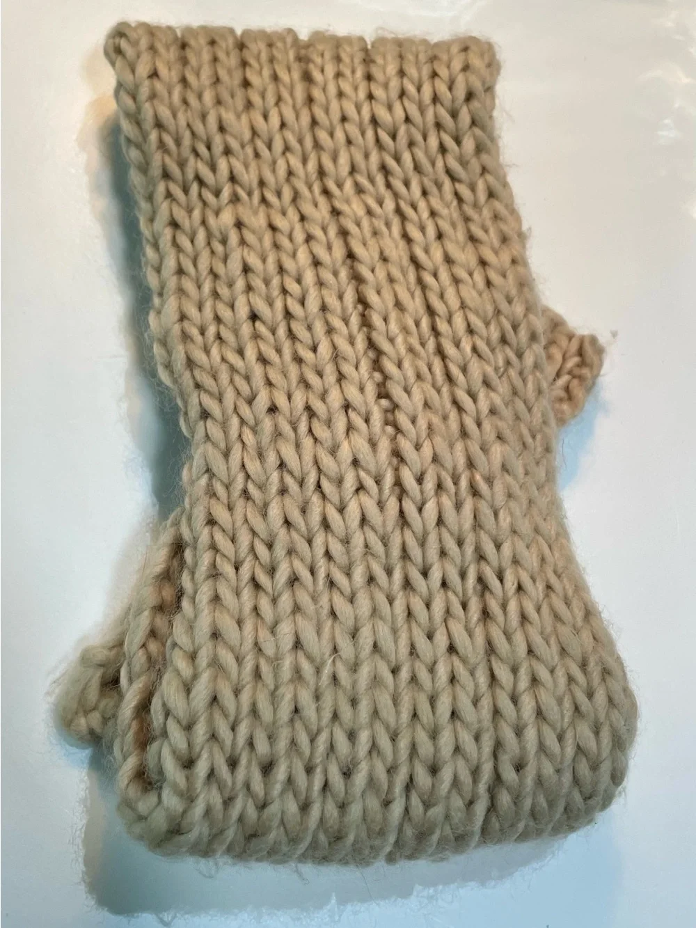 Chunky Knit Bow Headband | Cream Winter Ear Warmer | One Size